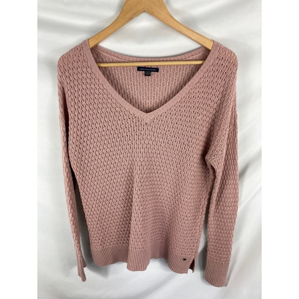 American Eagle Light Pink Loose Knit Sweater Size Medium